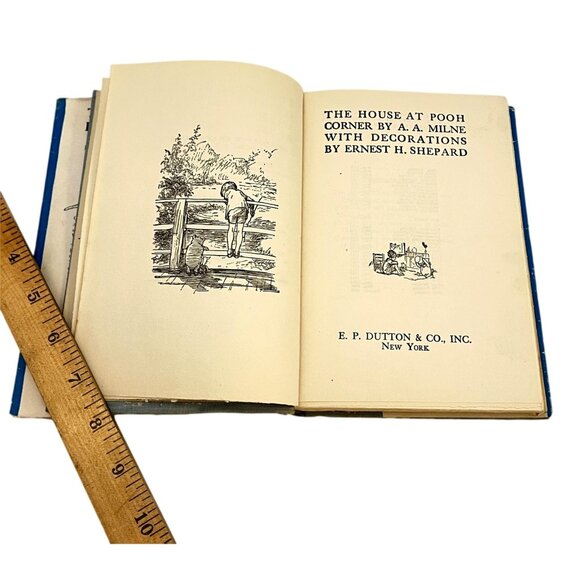 Milne The House At Pooh Corner Book Dutton Winnie-the-Pooh HC DJ 1945 Vintage - Picture 4 of 11